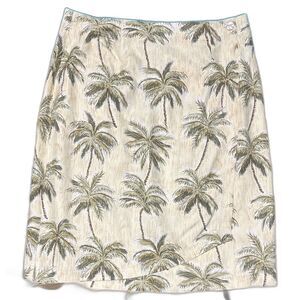 Pineapple Moon Skirt Size XS Yellow Wrap With Palm Trees 100% Silk